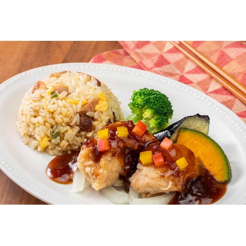 阪急デリカ 焼豚チャーハンと鶏唐揚げの黒酢あん【冷凍】 1人前(300g