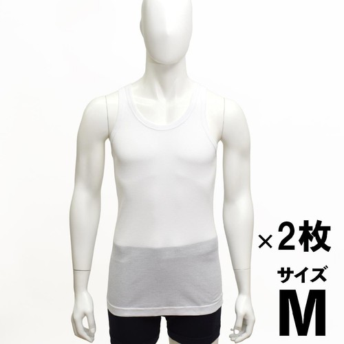 B.V.D. ニュースタンダード 肌がサラッとカノコメッシュ ランニング 2枚組 M ホワイト