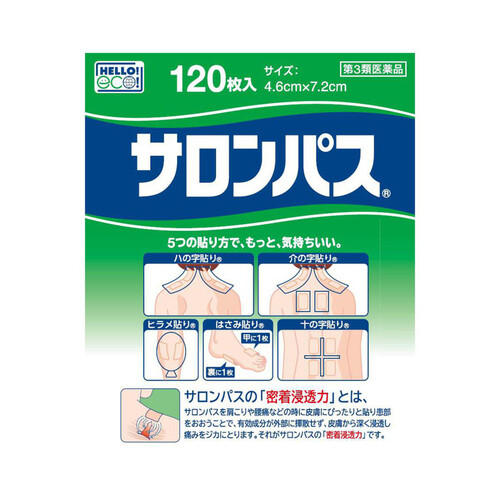 第3類医薬品】◇サロンパス 120枚 Green Beans | グリーン