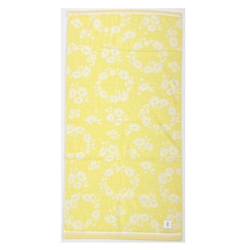 林 今治フラワーワルツ バスタオル約60 x 120cm イエロー Green Beans