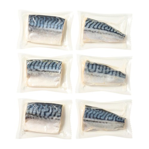 【冷凍】 食塩不使用 脂ののったさば(腹骨取り)  50g x 6切