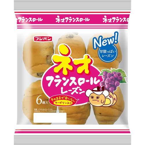 フジパン ネオフランスロールレーズン 6個入
