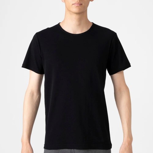 PEACE FIT(ピースフィット) COOL コットン 半袖クルーネックシャツ クロ M トップバリュ