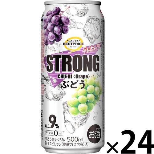 ストロング ぶどう 1ケース 500ml x 24本 トップバリュベストプライス