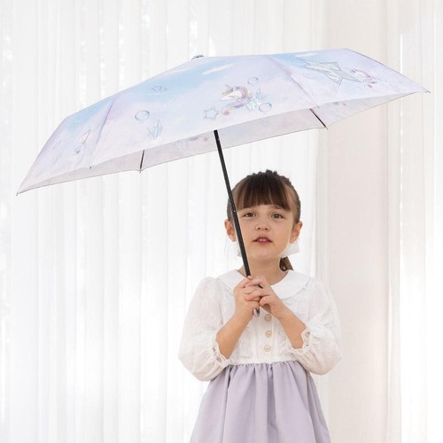 キッズ折りたたみ傘 ジュエルユニコーン 50cm ミント