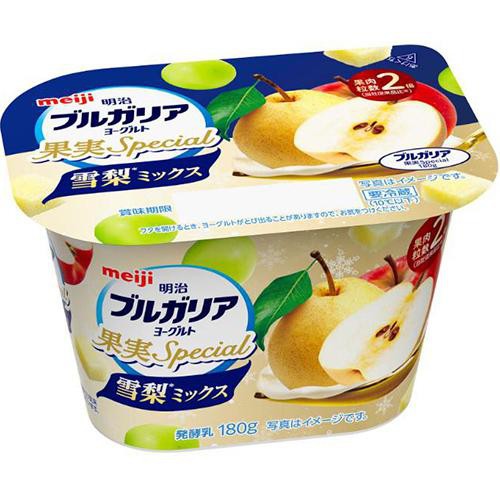 明治 ブルガリアヨーグルト 果実Special雪梨ミックス 180g