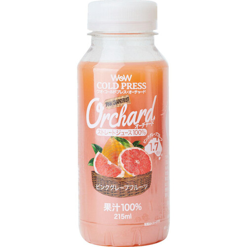 Wow Orchard コールドプレス ストレートピンクグレープフルーツ 215ml