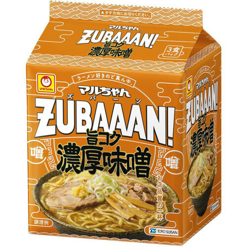 マルちゃん ZUBAAAN! 旨コク濃厚味噌 126g x 3食