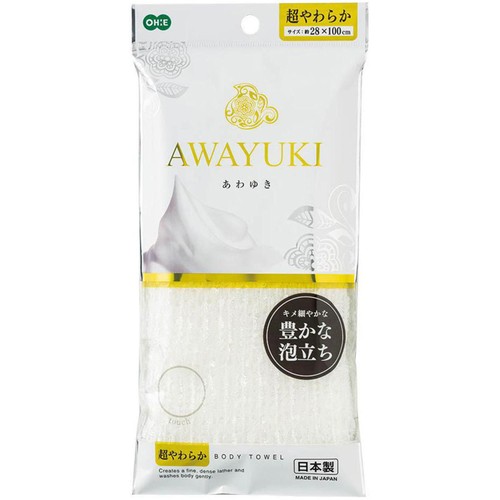 オーエ あわゆき ナイロンタオル 超やわらか W 1個