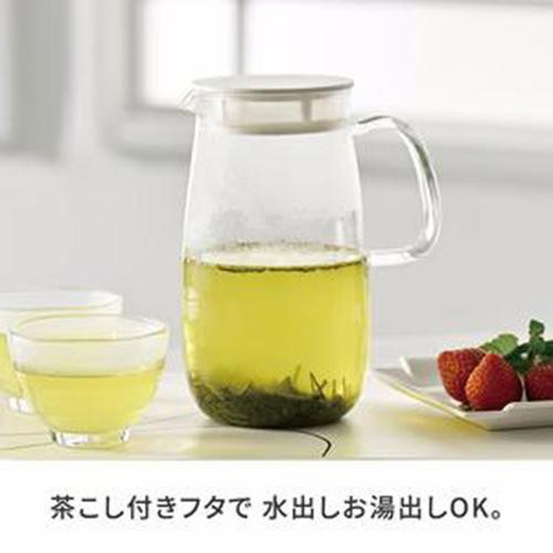 HARIO(ハリオ) レンジでかんたん麦茶ポット むぎちゃん 1000mL ホワイト XMP-1000-W