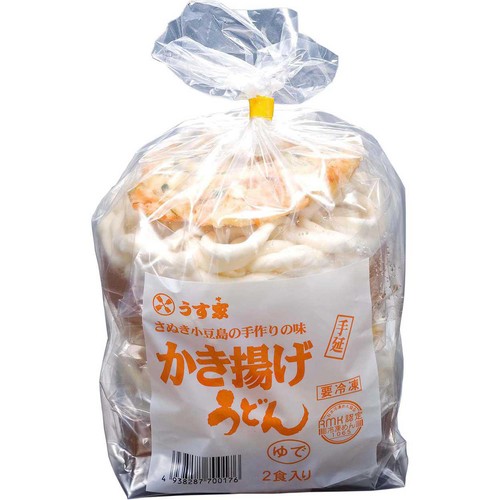 うす家 讃岐小豆島かき揚げ手延うどん【冷凍】 2食入 1040g