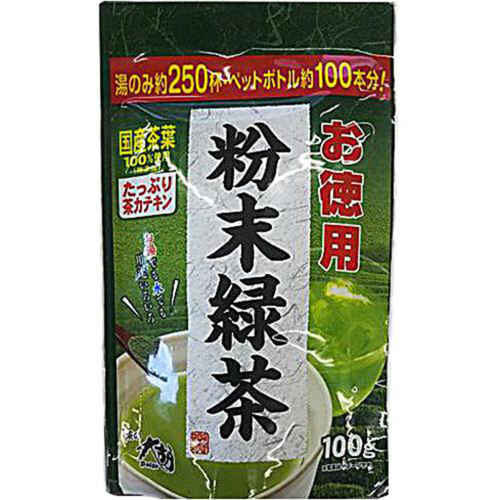 茶の大胡 お徳用粉末緑茶 100g