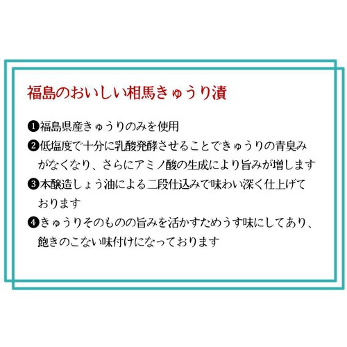 菅野漬物食品 福島のおいしい相馬きゅうり漬 200g