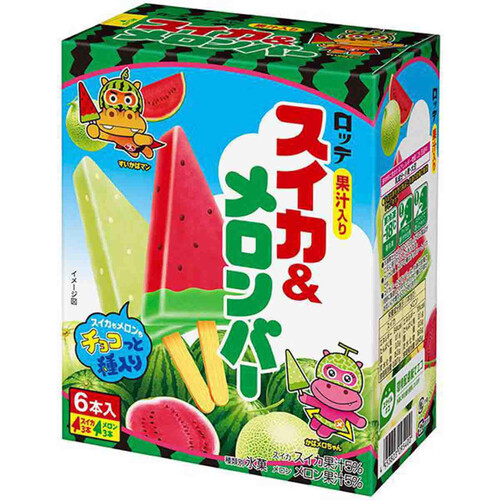 ロッテ スイカ&メロンバー 70ml x 6本入 Green Beans | グリーン