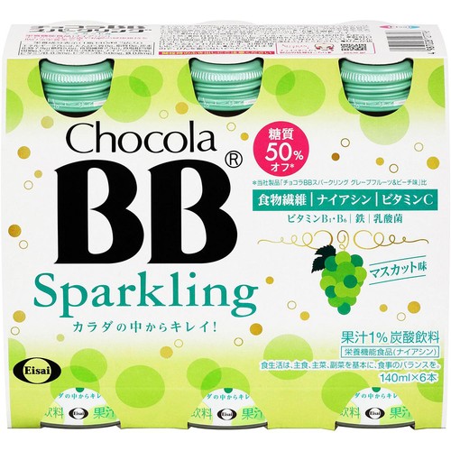 エーザイ チョコラBB スパークリング マスカット味 140ml x 6本