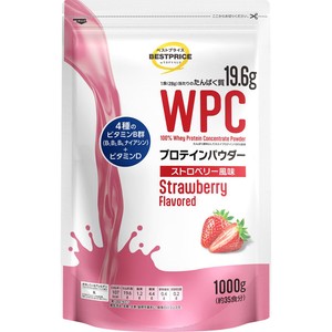 WPCホエイプロテインパウダー ストロベリー風味 1000g(約35食分