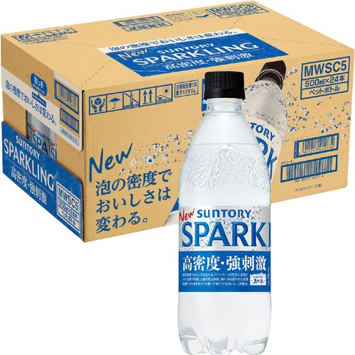 サントリー 天然水 SPARKLING 1ケース 500ml x 24本
