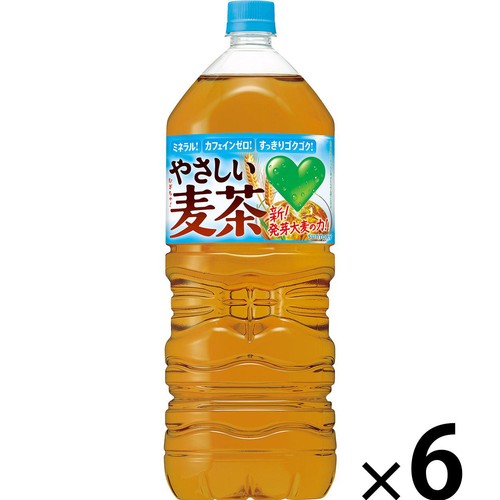 サントリー グリーンダカラやさしい麦茶 1ケース 2000ml x 6本