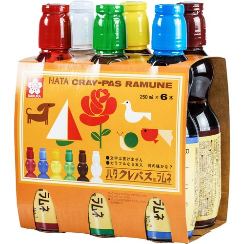 ハタ鉱泉 ハタクレパス風ラムネ 250ml x 6本 Green Beans | グリーン