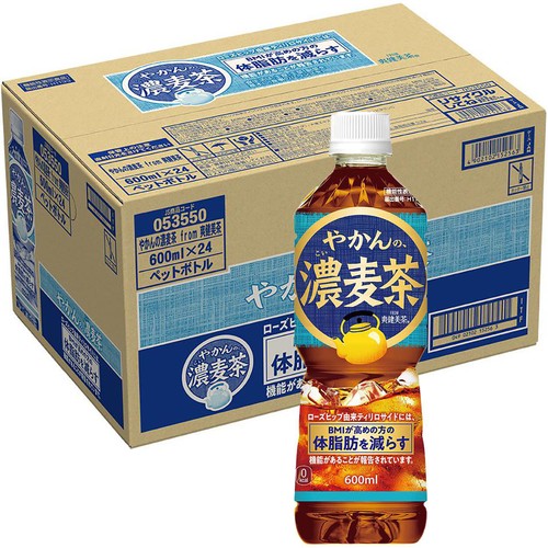 コカ・コーラ やかんの濃麦茶 1ケース 600ml x 24本