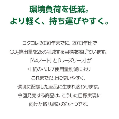 コクヨ ルーズリーフ(さらさら書ける) A5 ドット入A罫 100枚