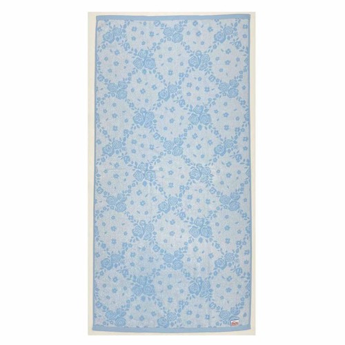 林 クロスローズ大判バスタオル 約70 x 140cm ブルー Green Beans