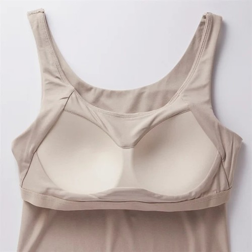 PEACE FIT(ピースフィット) SilkyFACT モールドカップ付 タンクトップ 婦人 ライトブラウンL トップバリュ