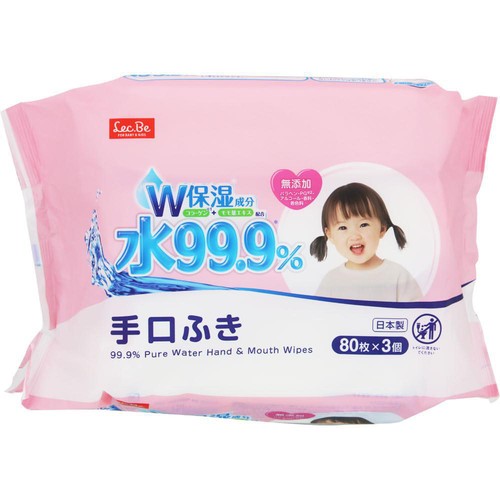 レック 水99.9 手口ふき 80枚 x 3個パック