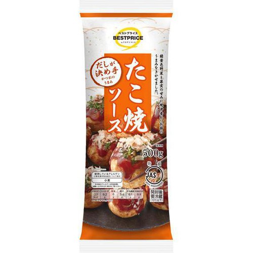 だしが決め手のたこ焼ソース 500g トップバリュベストプライス
