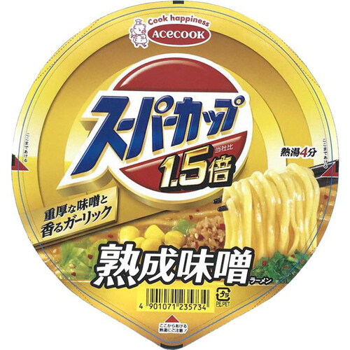 エースコック スーパーカップ1.5倍 熟成味噌ラーメン 129g