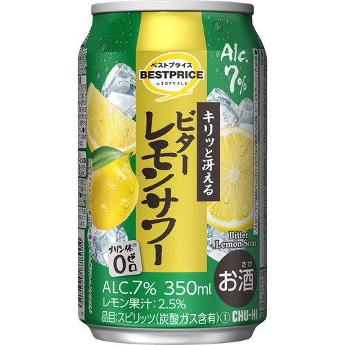 ビターレモンサワー 350ml トップバリュベストプライス