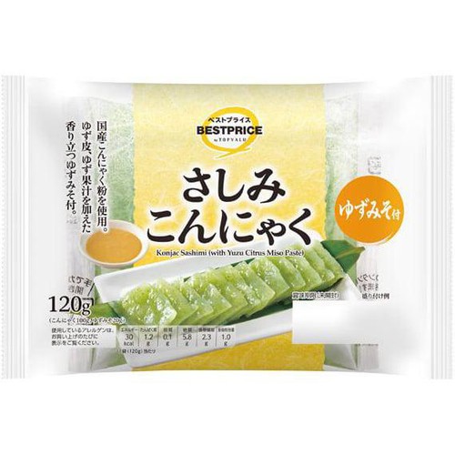 さしみこんにゃく 柚子みそ 120g トップバリュベストプライス Green