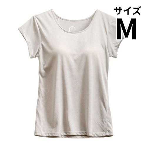 ドウシシャ ゴリラの鎧 半袖Tシャツ(カップ付き) レディース Mサイズ ベージュ GRWSTLMBE