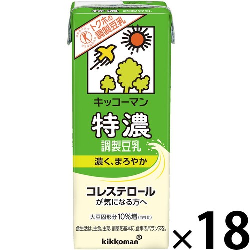 キッコーマン 特濃調製豆乳 1ケース 200ml x 18本