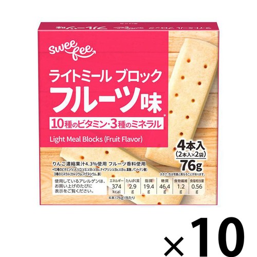 スウィーフィー ライトミールブロック フルーツ味＜ボール＞ 4本入 x 10個