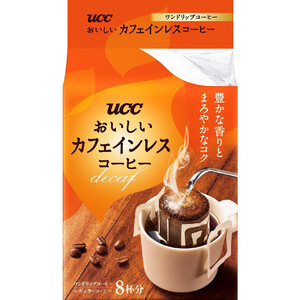UCC おいしいカフェインレスコーヒー ドリップコーヒー 7g x 8袋 Green