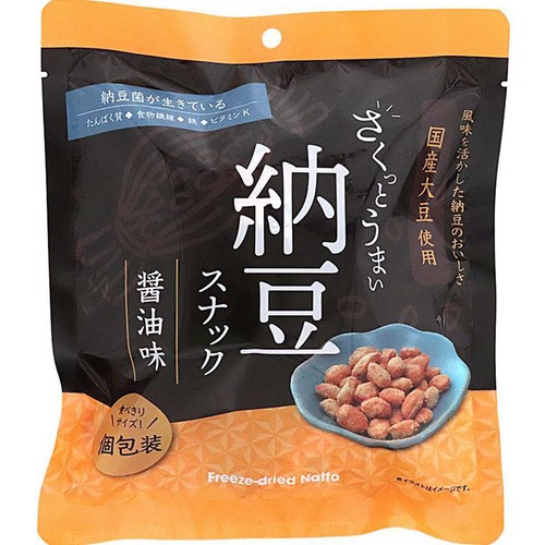 ヤマダフーズ さくっとうまい 納豆スナック 醤油味 45g