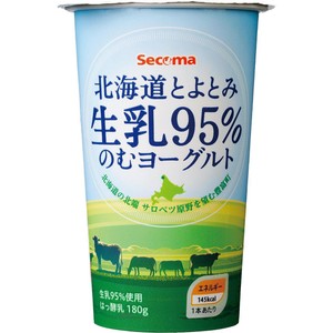セコマ 北海道とよとみ 生乳95%のむヨーグルト 180g Green Beans