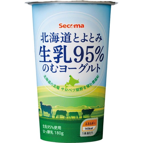 ヨーグルト セコマ 北海道とよとみ 生乳95%のむヨーグルト 180g Green Beans