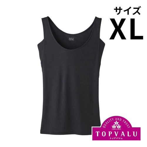PEACE FIT(ピースフィット) COOL汗取りパッド付タンクトップ 婦人 クロ XL トップバリュ