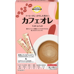 カフェオレページ カフェオレスティック 8g x 8本 トップバリュベストプライス Green