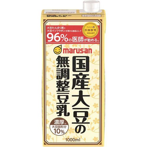 マルサンアイ 国産大豆の無調整豆乳 1000ml