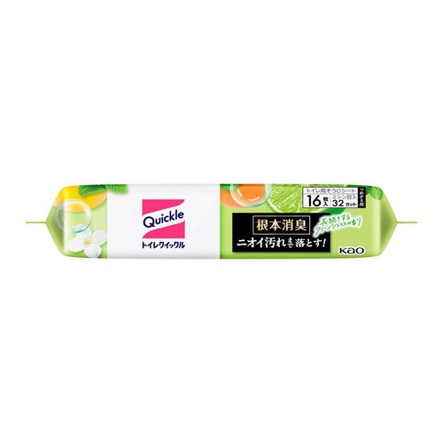 花王 トイレクイックル 根本消臭 長続きするクリーンシトラスの香り つめかえ用 8枚入 x 2個