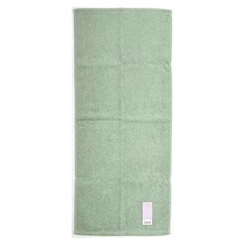 林 ムードカラー フェイスタオル 約34 x 80cm カーキ Green Beans