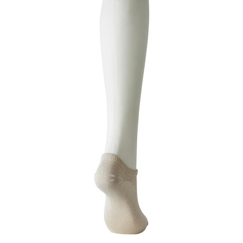 3足よりどり オーガニック綿混 無地 スニーカーインソックス 婦人 ベージュ 21-23cm トップバリュ