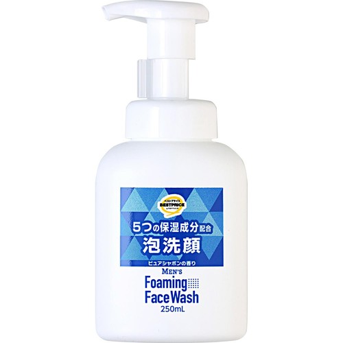 メンズ5つの保湿成分配合泡洗顔 本体 250ml トップバリュベストプライス