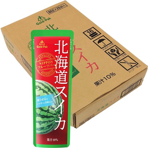 ゴールドパック 北海道スイカ 1ケース 80g x 20本