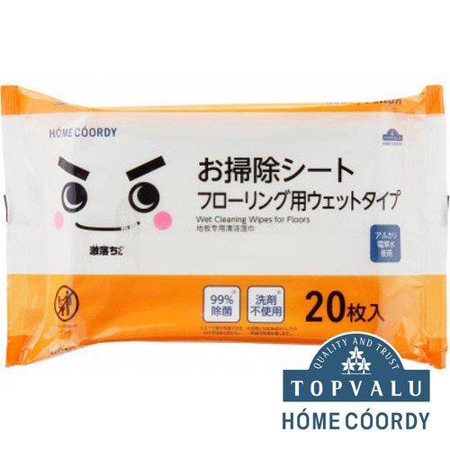 お掃除シート フローリング用ウェットタイプ 1パック 20枚入 ホームコーディ