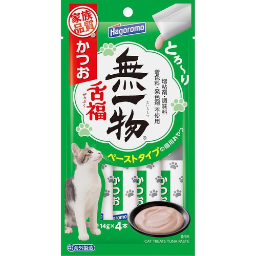 【ペット用】 はごろもフーズ 無一物 舌福 かつお 14g x 4本