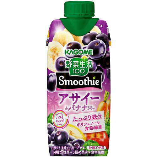 カゴメ 野菜生活100 Smoothie アサイー&バナナ 330ml